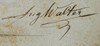 Podpis Augusta Walterja v eni od knjig, ki so bile v njegovi lasti.